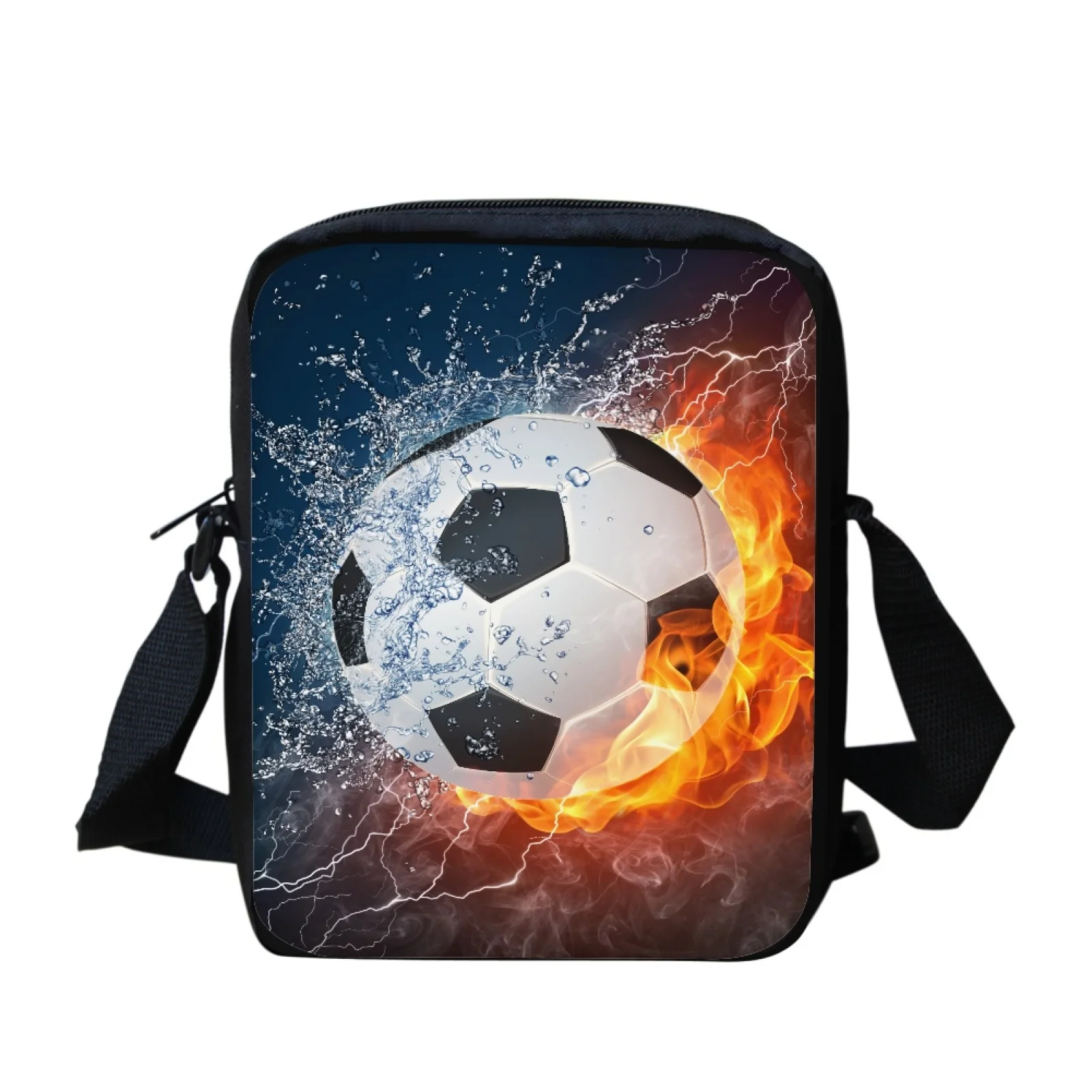 2025 Football Print Messenger Bag for School Shoulder Bag Strap Sac a Dos Children Schoolbag Small Boys Girls Book Bag Kids