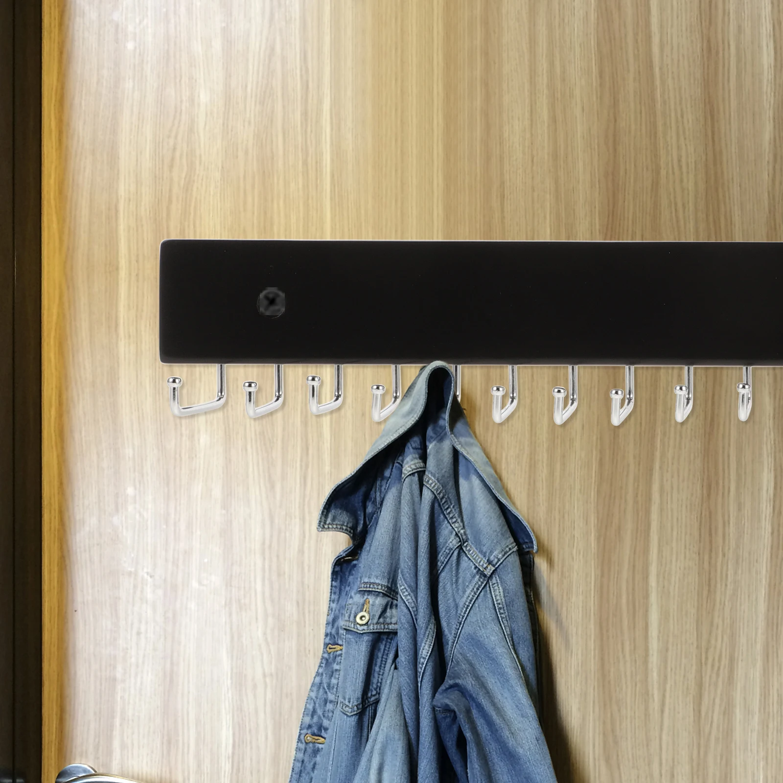 

Belt Hanger Wall Mounted Tie Rack Wooden Metal Hangers Beech Indoor Organizer Scarf Hook Multifunctional Storage