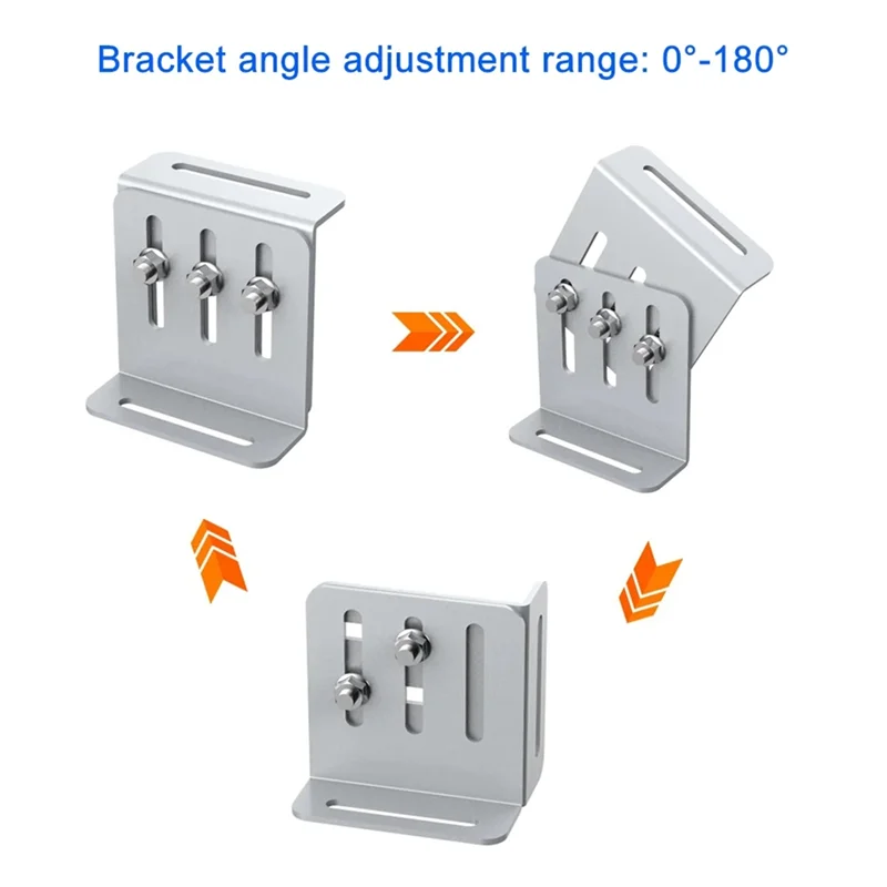 Adjustable Solar Panel Mounting Bracket 0-180° Tilt Adjustable PV Panel Bracket Solar PV Aluminum L Bracket For RV Roof-AA26