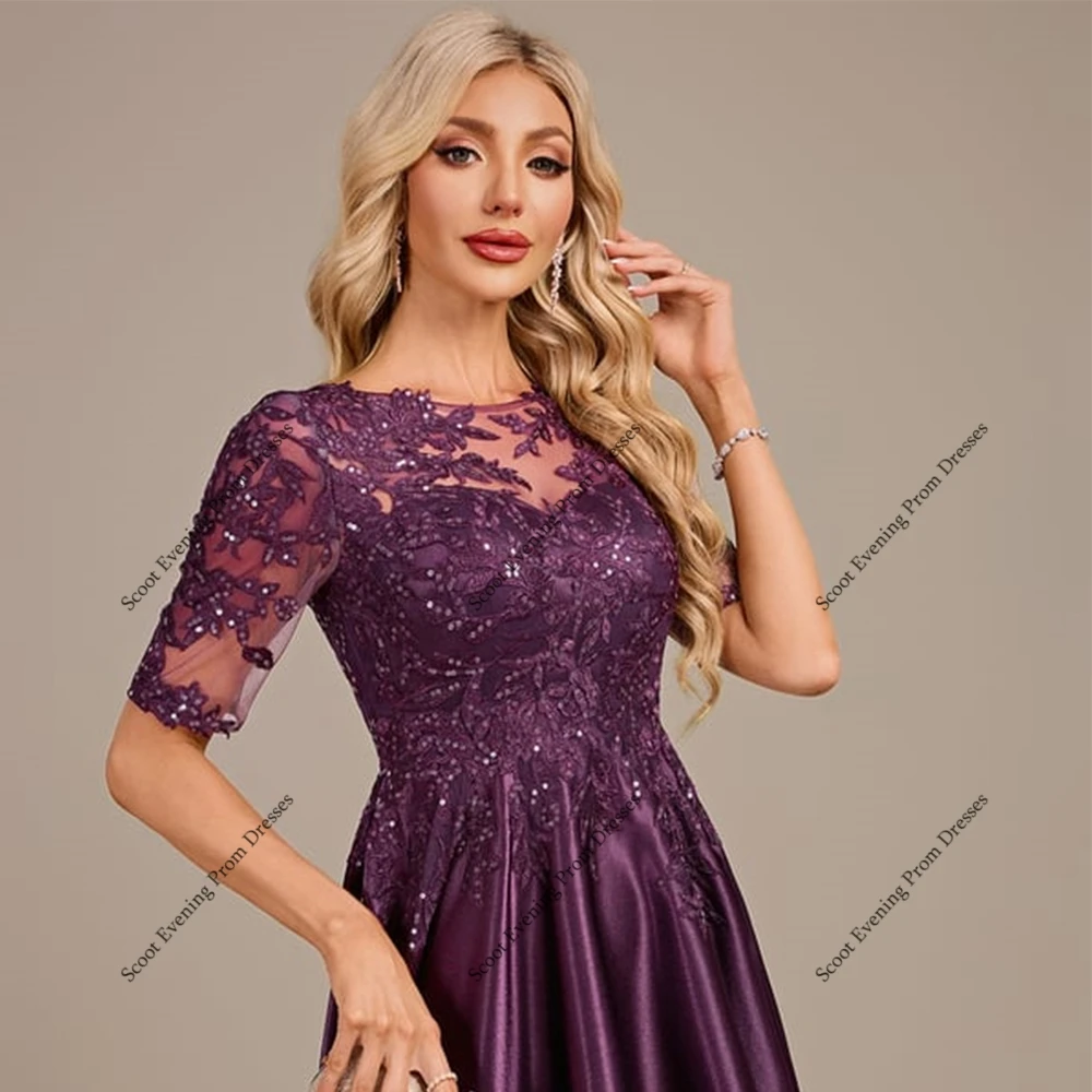 فساتين أم العروس الساحرة مع شيفون نصف كم فساتين حفلات الزفاف للنساء لصيف 2025 رداء De Soirée الجديد