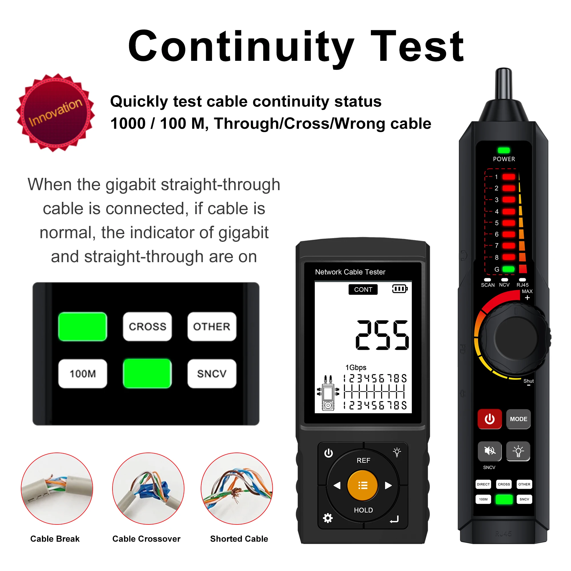 Picture 7: Tracker Network Tools Line Analyzer Cable Tracker Tester Digital Line Finder Network Cable Finder Rechargeable Wire Tracker