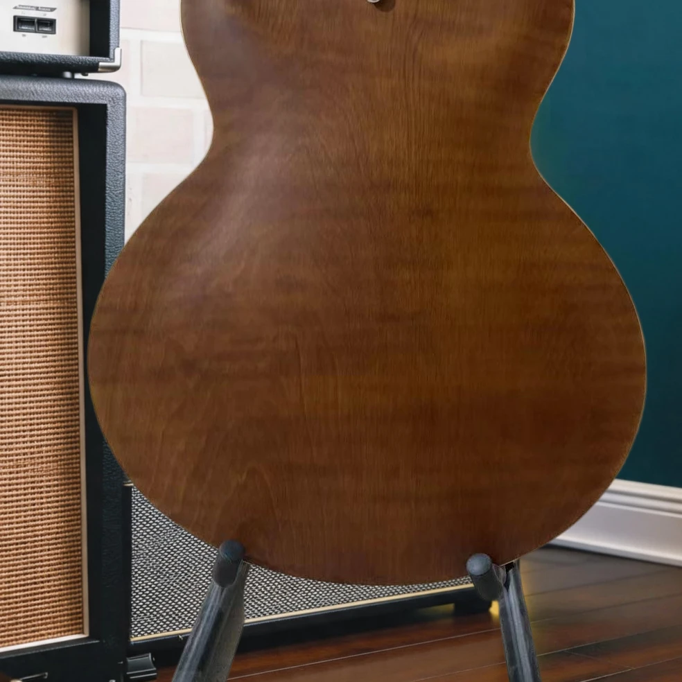 Natural Walnut Gold Oil Semi-Hollow Structure ES-335 Electric Guitar Dual Humbucker Professional Jazz & Blues Recording Guitar