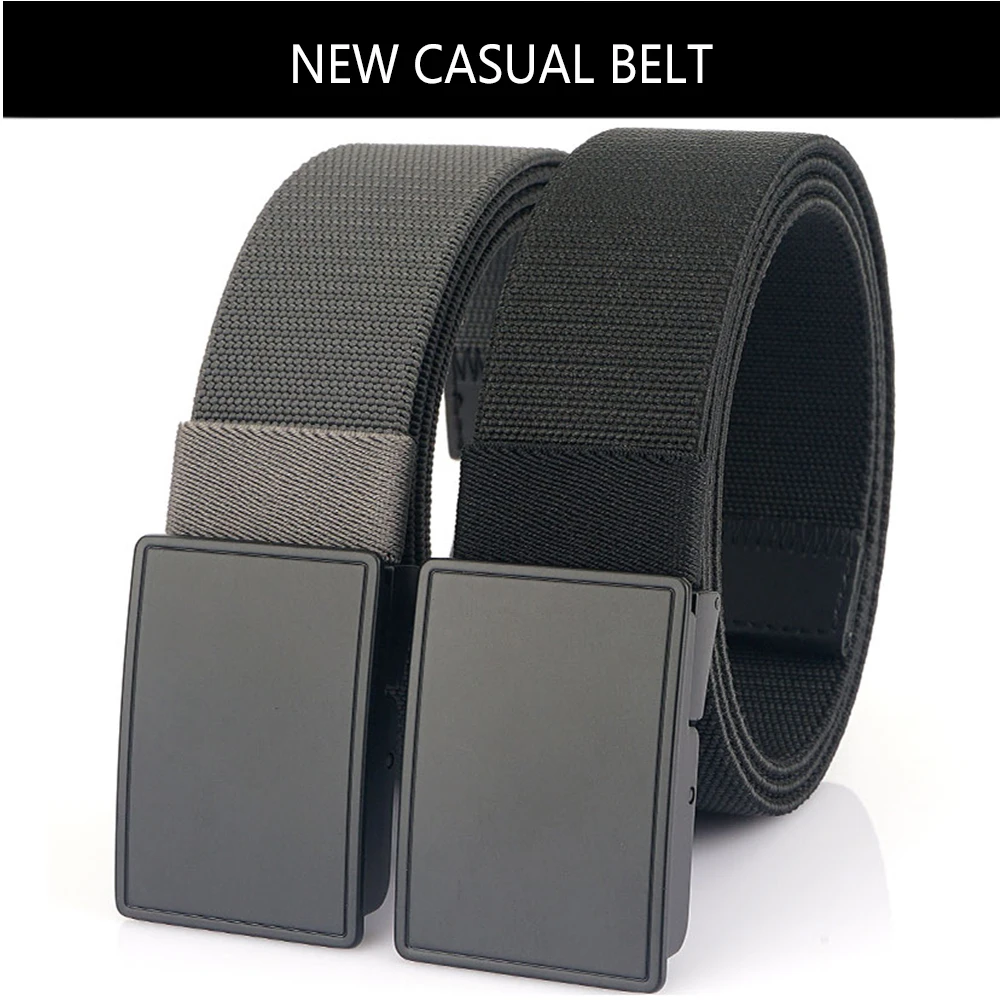 TUSHI Men Belts Fashion Unisex Jeans Belts Adjustable Belt Men Outdoor Travel Tactical Waist Belt With Metal Buckle For Pants