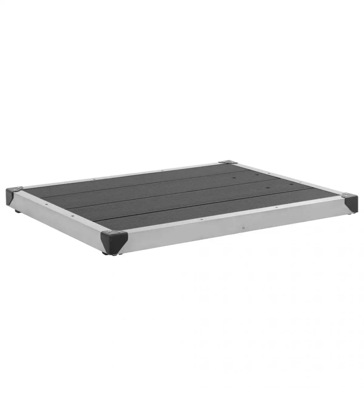 Shower dishes garden shower tray WPC stainless steel gray 80x62 cm