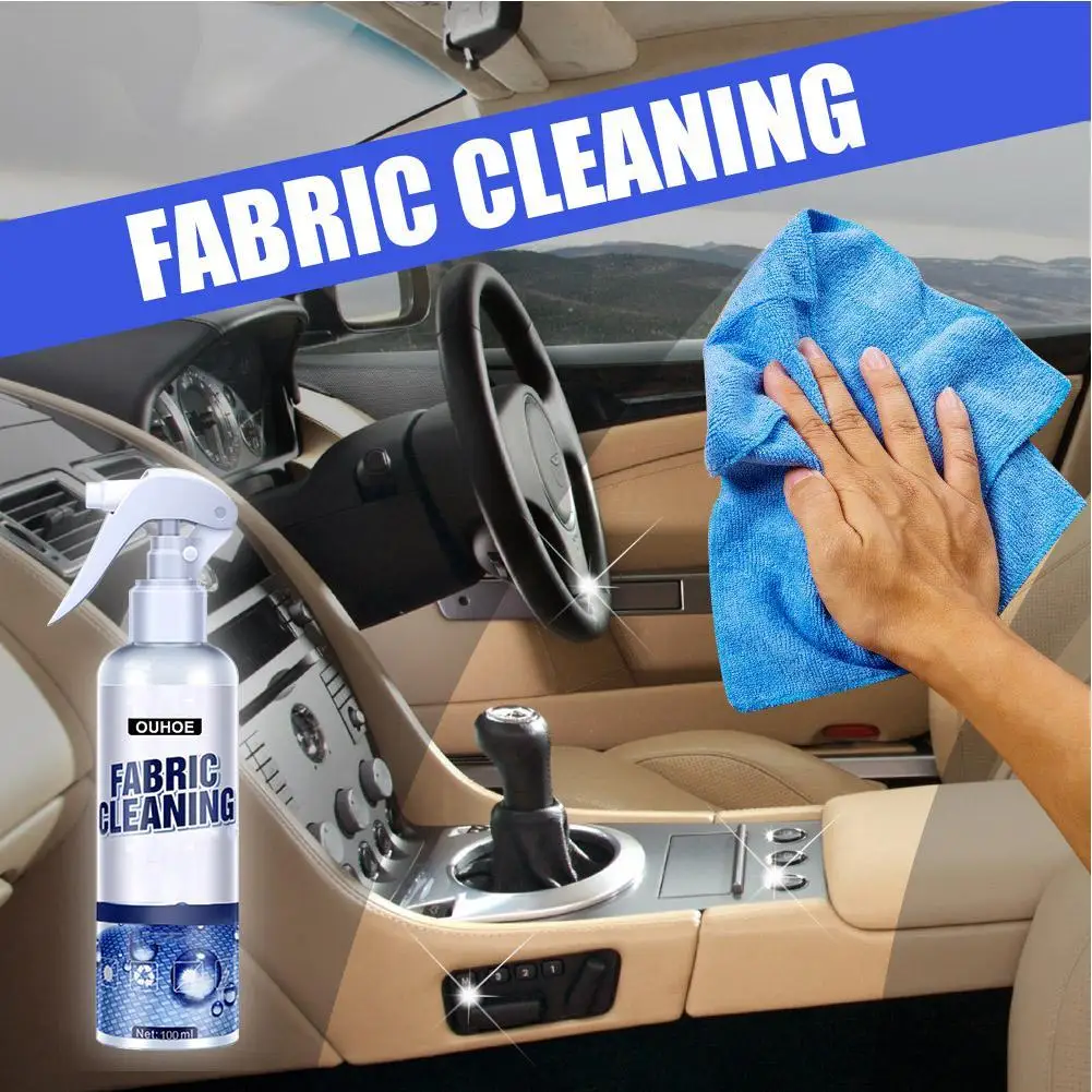 Car Interior Cleaning Agent Ceiling Cleaner Leather Flannel Woven Fabric Water-free Cleaning Agent Car Roof Dash Cleaning Tools