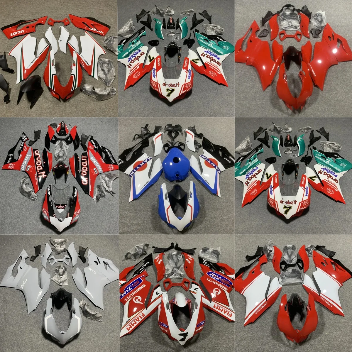 Fairings Kit Fit For Ducati Panigale 899 1199 2012 2013 2014 Bodywork Set High Quality Injection Red/white Edition Aruba.it