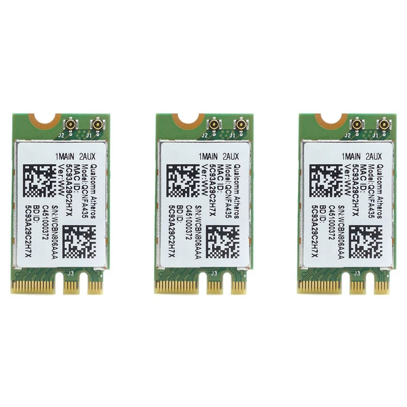 

3X беспроводная карта адаптера для Qualcomm Atheros QCA9377 QCNFA435 802.11AC 2,4G/5G NGFF WIFI карта Bluetooth 4,1