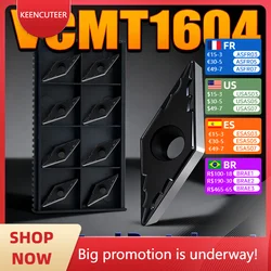 VCMT VCMT160404 VCMT160408 TM/TF YZ6030 Carbide Insert for SVJCR/L Cutter CNC Lathe External Turning Tool Blade for Steel