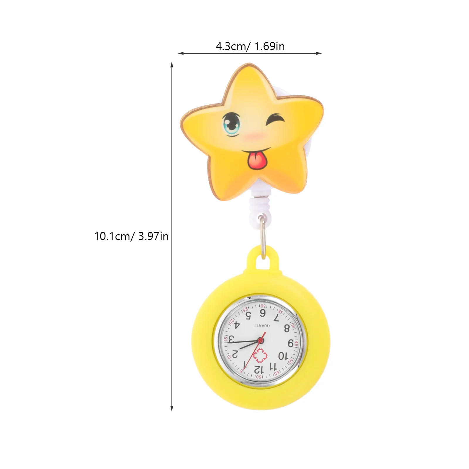 Enfermeira clip-on relógio de bolso retrátil para mulher relógio de peito de aço inoxidável médico profissional presente uso diário relógio