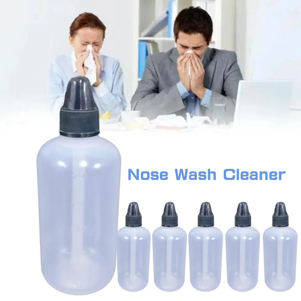 Irrigador Nasal de 250 ml, Botella de Spray para Lavado Nasal, Limpiador Nasal, Protector Nasal, Evita la Rinitis Alérgica, Neti Pot para Adultos y Niños