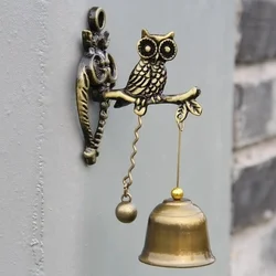 Vintage Style Animal Doorbells Metal Iron Bells Wind  Ornamental Walls Horses Elephant Owls