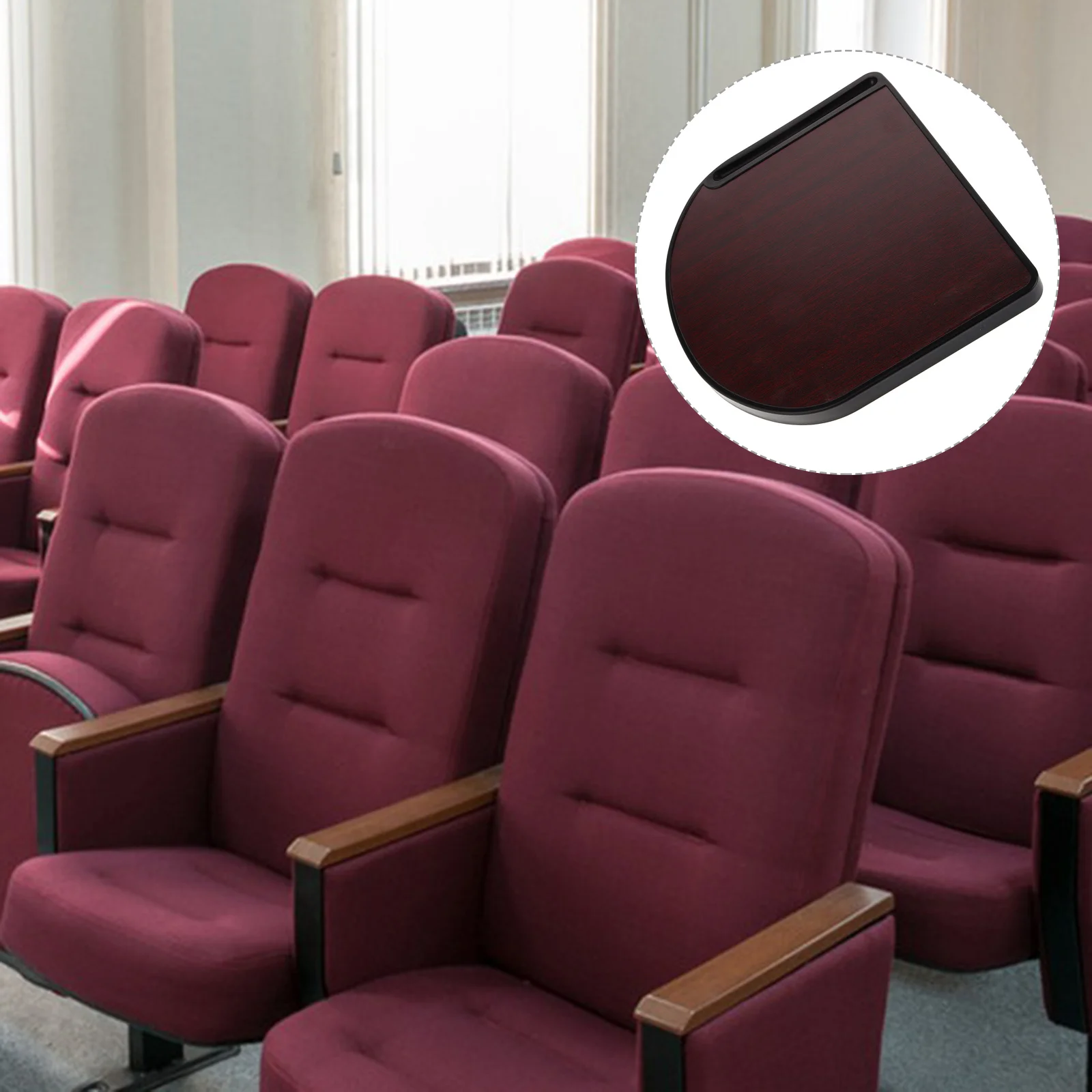 

Conference Chair Side Wooden Writing Board Replacement Flip Clipboard Hidden Writing Surface Meeting Room Auditorium Chair