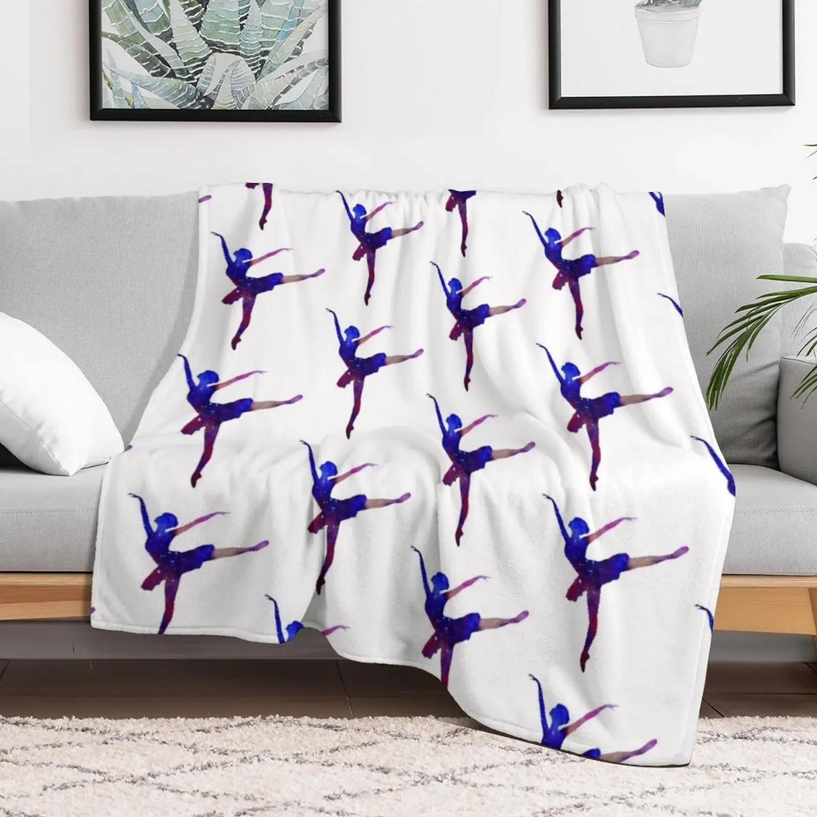 Ballet Dancer Throw Blanket Long Lasting Soft Plush Blanket for Daily Use