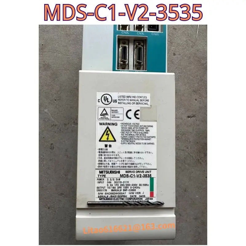 Teste funcional do Servo Drive de segunda mão, MDS-C1-V2-3535, OK
