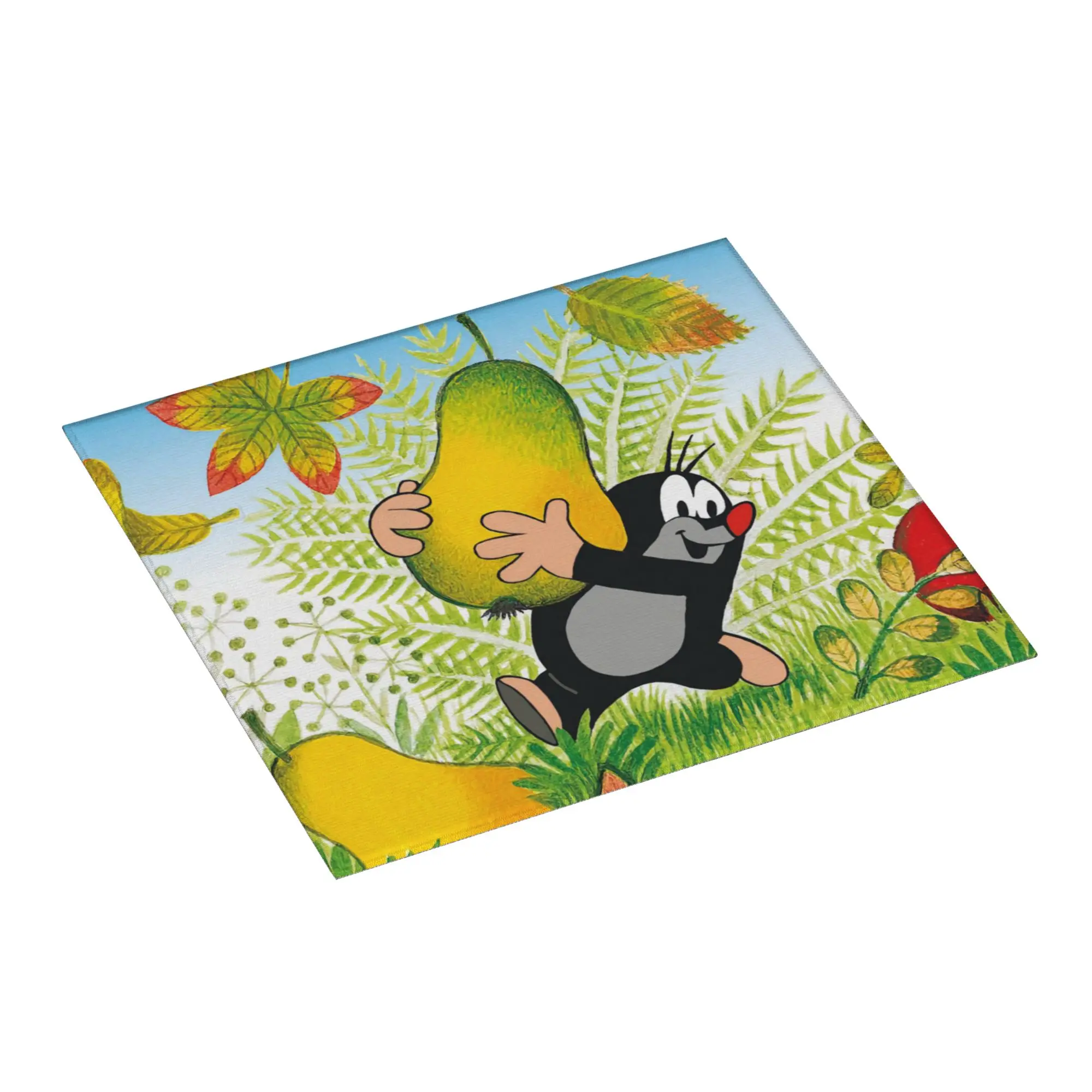 Cute Cartoon Mole Non‑Slip Waterproof Absorbent Barware Tableware Oil Proof Reusable Krtek Little Maulwurf Mat For Kitchen