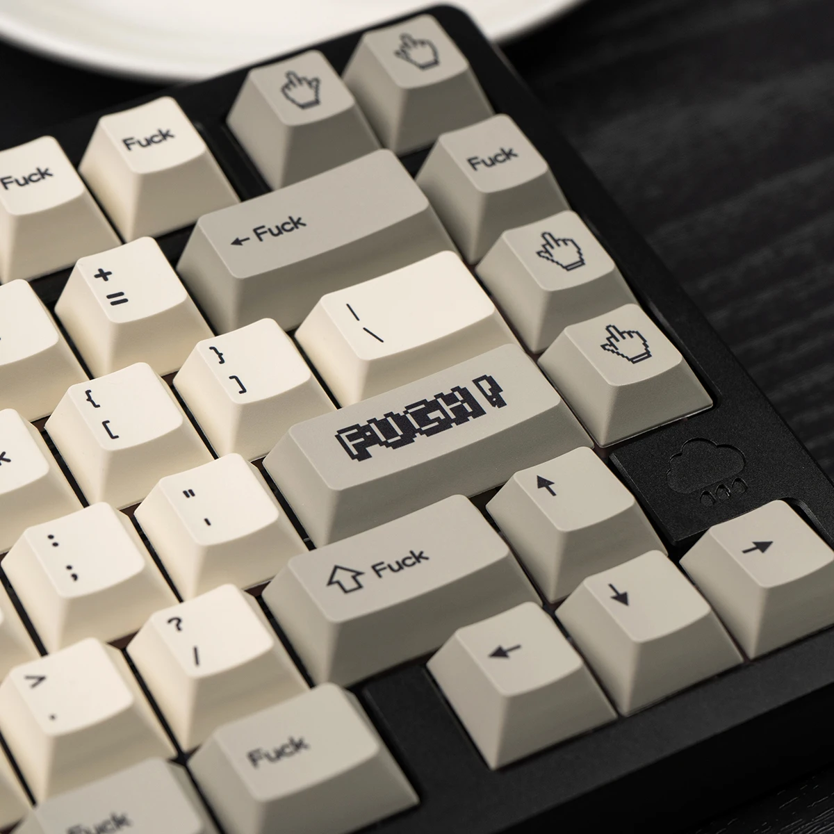 144 toetsen Vintage Grijs FK Mechanisch Toetsenbord Keycap PBT Sublimatie Complete Set Cherry Profiel voor Gaming Toetsenbord Key Caps