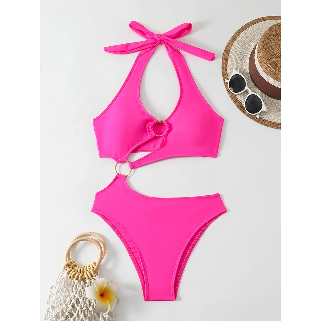 2026 Sexy Neckholder Asymmetrischer One-Shoulder-Badeanzug Damen-Bademode Frauen-Badeanzug Monokini V2660 – Detail 38