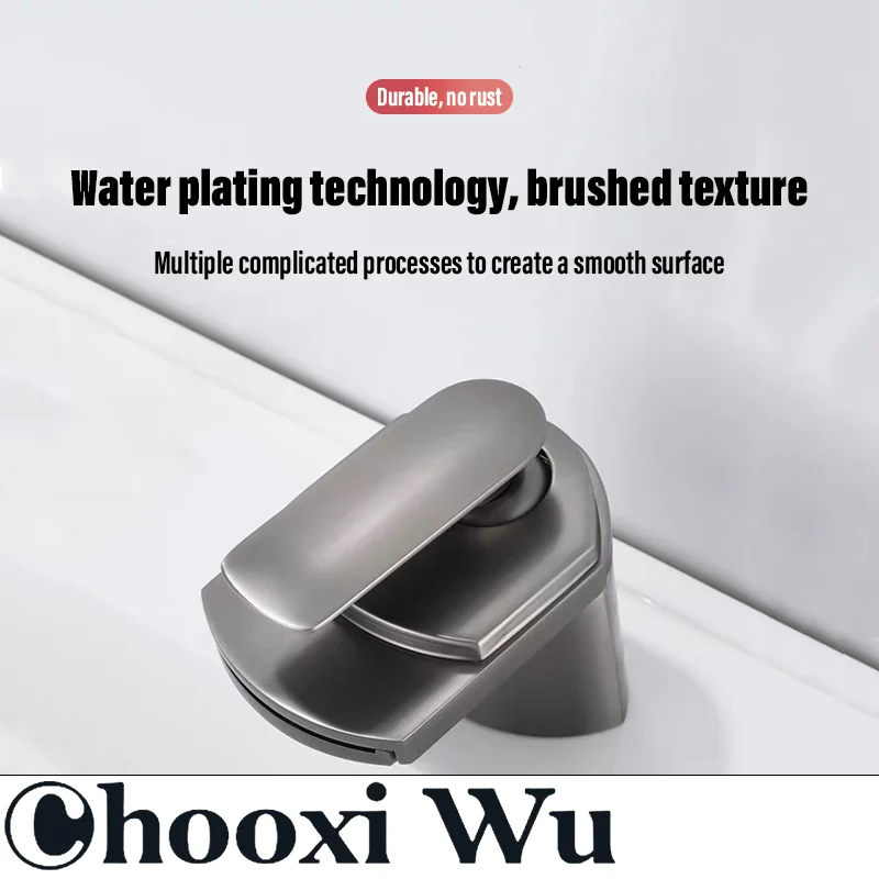 CHOOXIWU - A faucet suitable for bathroom basins, waterfall-style water discharge, hot and cold dual control