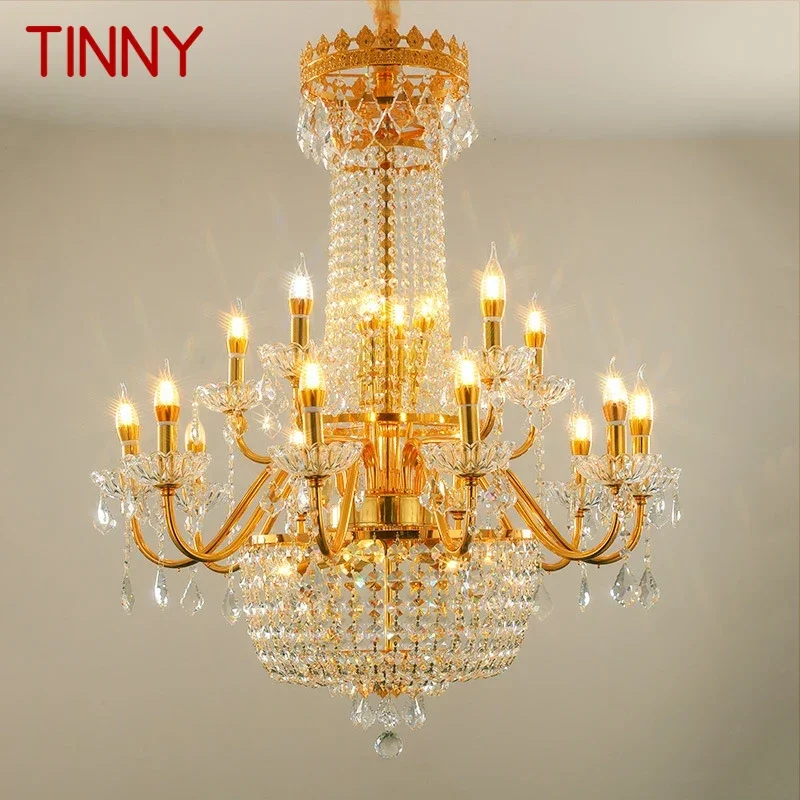 TINNY-Lampe Suspendue Luxueuse en Clip localité, Chandelle Européenne, Chandelier d'Art pour Salon, Restaurant, Chambre à Coucher, Villa, Hôtel