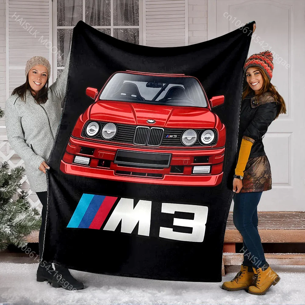 الكلاسيكية سيارة بطانية مطبوعة E30 دافئ لينة ومريحة المنزل بطانية سفر لمكتب أريكة السفر التخييم RV هدايا عيد