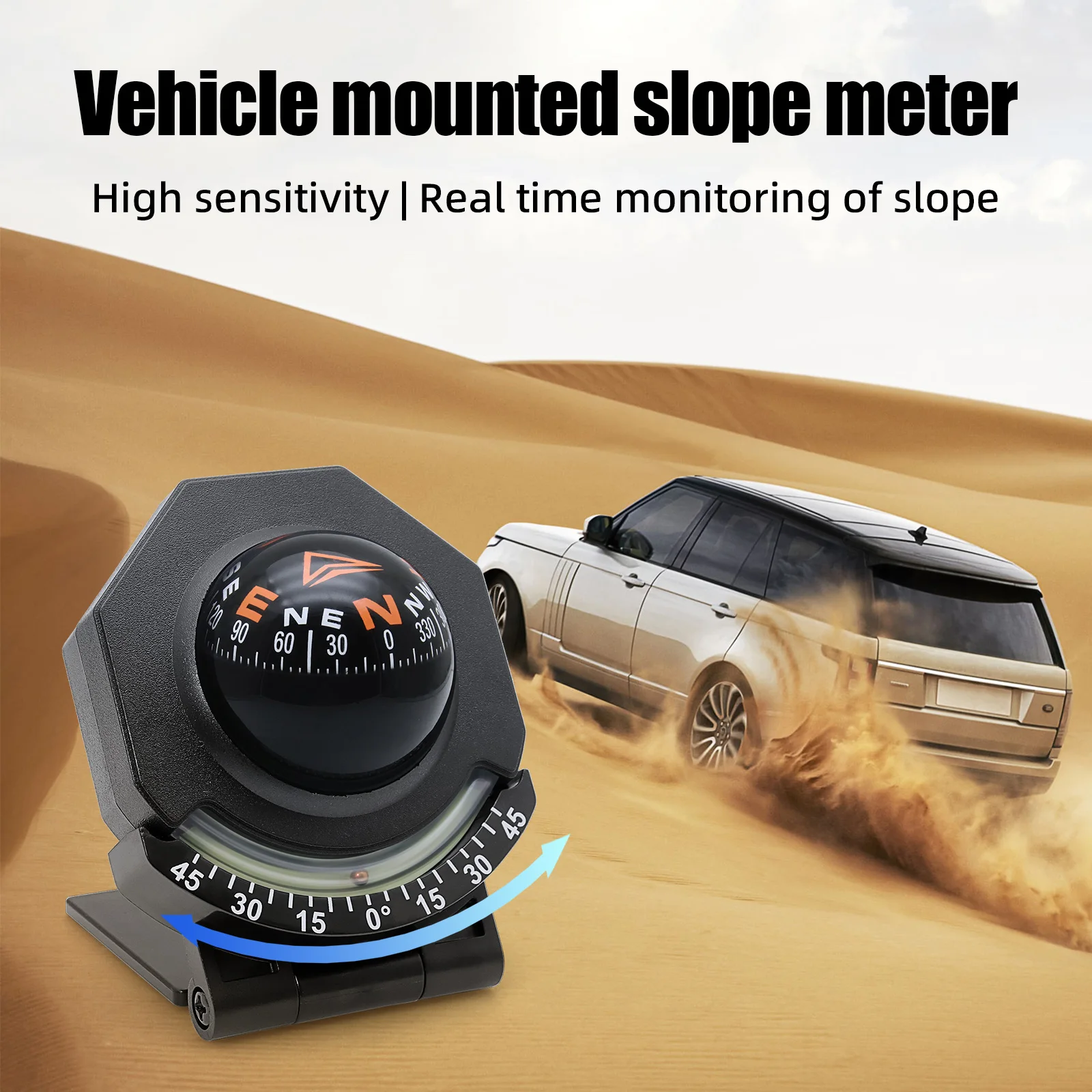 عالية الدقة الملاحة 2IN 1 الميل البحرية سيارة البوصلة لوحة سيارة البوصلة ل مركبة قارب شاحنة كرة توجيه قابلة للطي