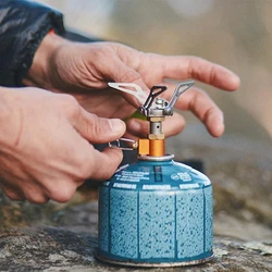 Fire Maple-Titanium Mini Gas Stove, Portable, Outdoor Cooking Tool, Furnace, Cookware, FMS-300T, 45g, 2600W