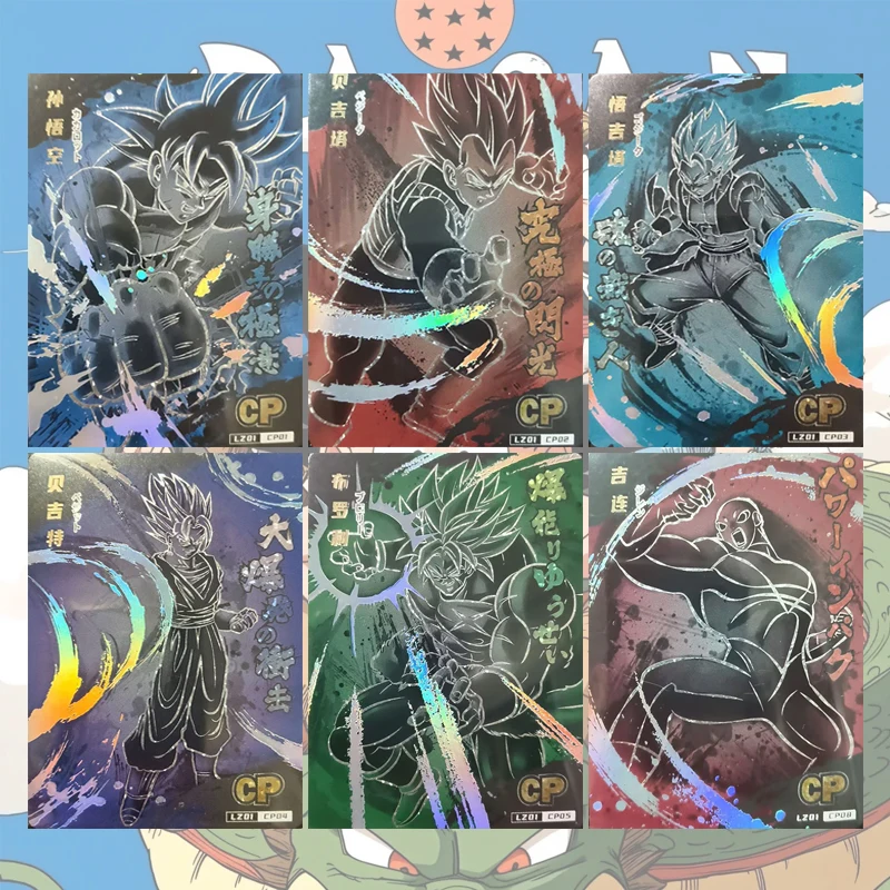 Anime Dragon Ball CP Cards Son Goku Vegetto Broli Vegeta Iv Gogeta Collectible Cards Christmas Birthday Gifts Children's Toys
