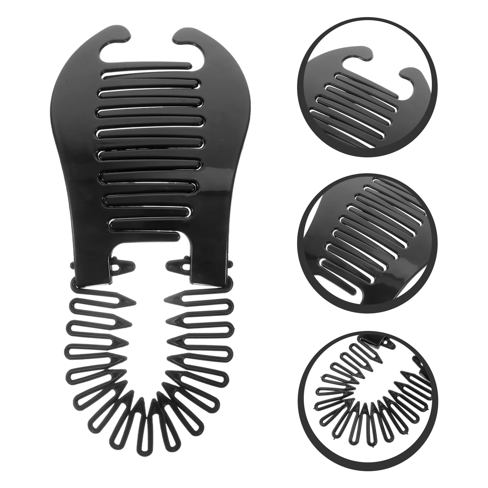 

4pcs Interlocking Banana Clips Hair Braiding Tools Double Side Combs For Thick Fine Hair Styling Sectioning Volume Clips