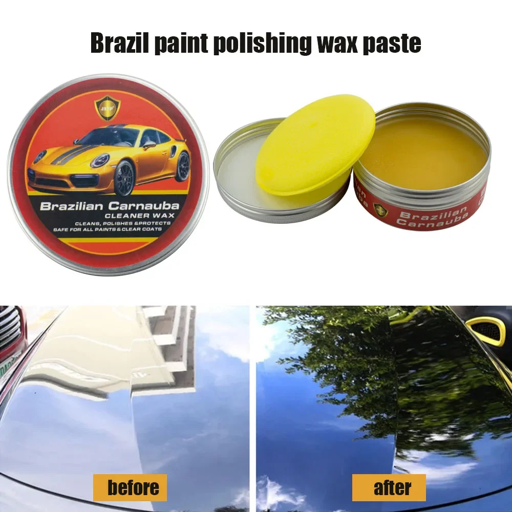 Pasta de Carnauba de 150g, cera para el cuidado de la pintura de coche, pasta de cera para pulir brasileña, brillo de alto brillo, revestimiento