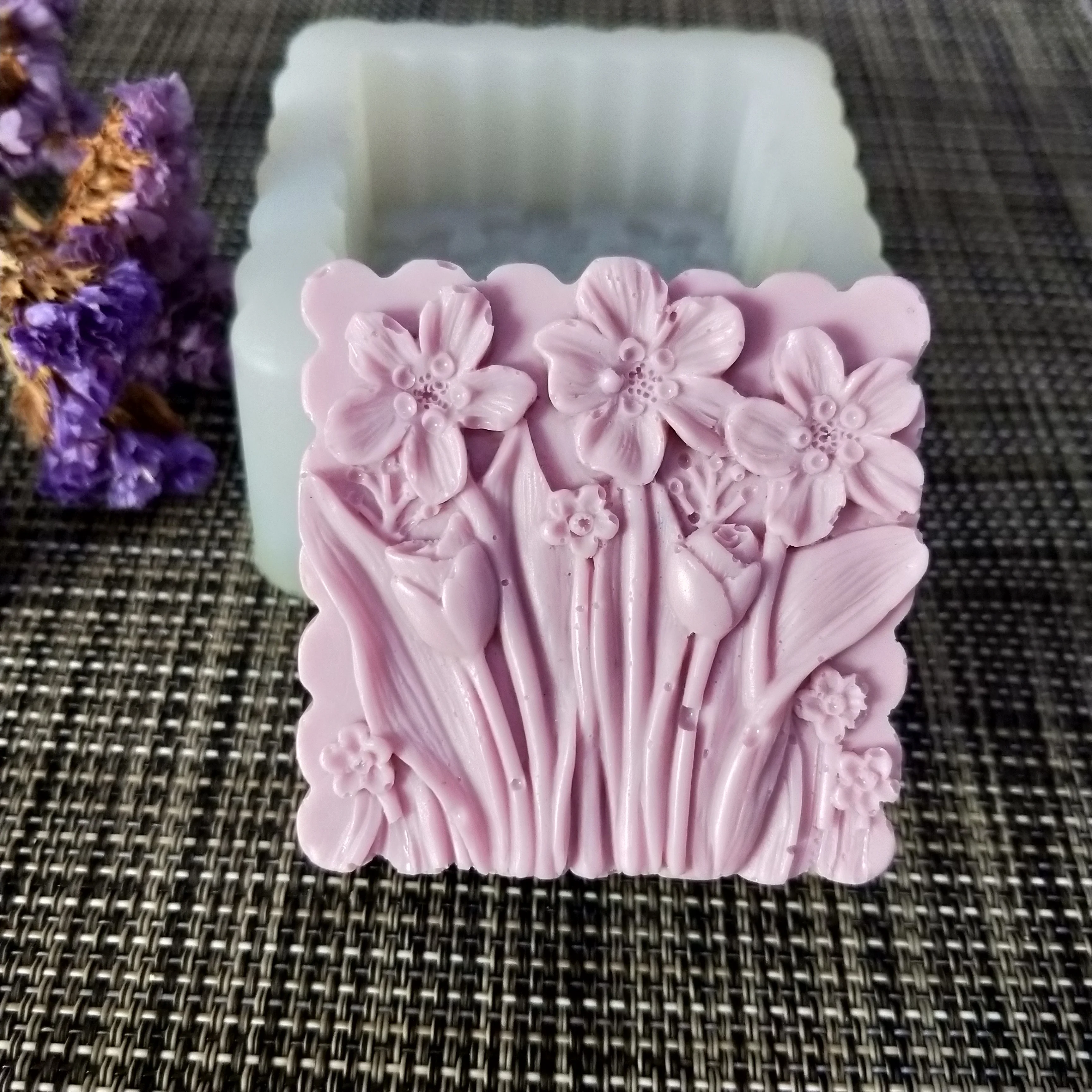 HC0128 PRZY Mold Silicone Flowers Soap Molds Moulds Gypsum Chocolate Candle Candy Mold Cluster Clay Resin Rubber Eco-friendly