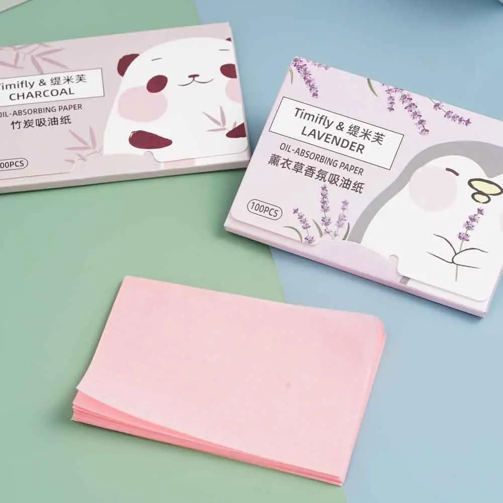 100Pcs Fragrance Face Oil Blotting Paper Oil Control Oil-absorbing Face Cleaning Portable Face Blotting Tissue Makeup Tools