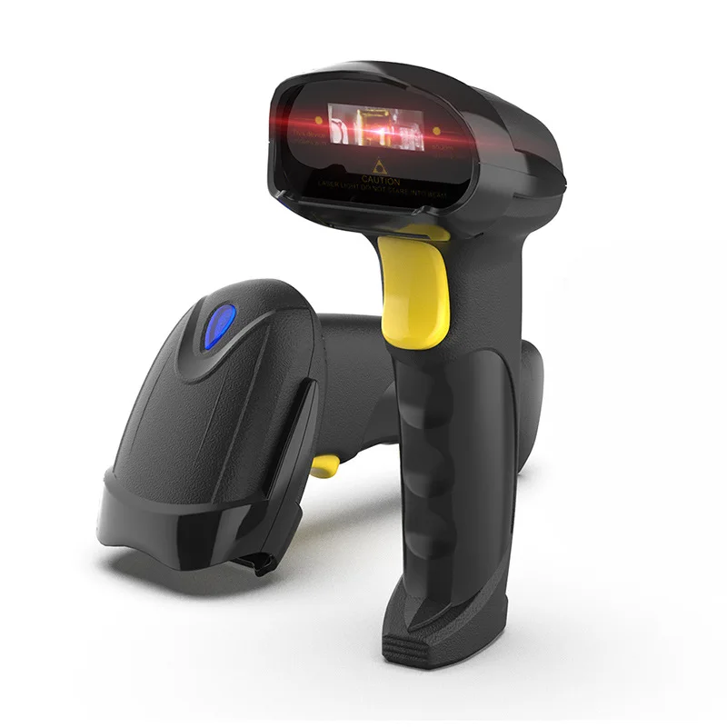 Bluetooth Barcode Scanner, Wired & Wireless 1D Laser 2D Code Reader for Express Delivery & Logistics