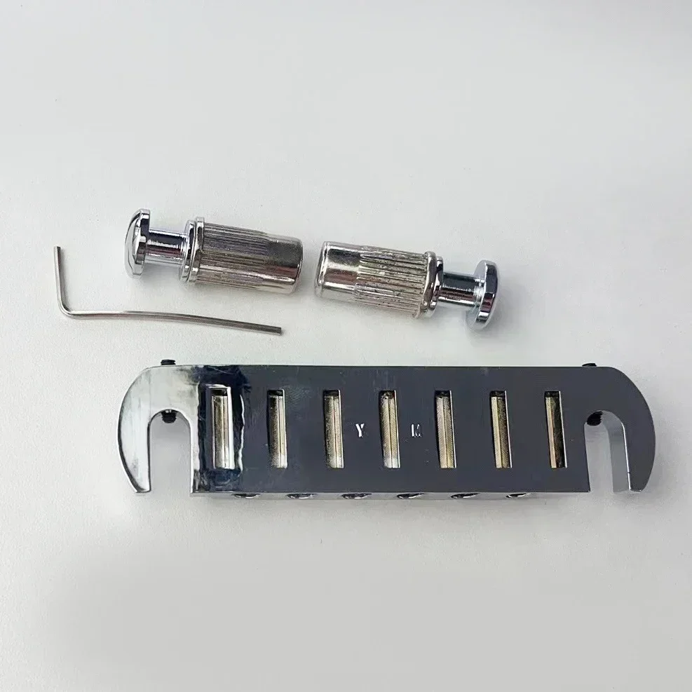 

Yue Yun Music Store--Discount Hot Sale--Wilkinson Electric Guitar Bridge Tailpiece WOGT3Chrome Silver Adjustable Wraparound