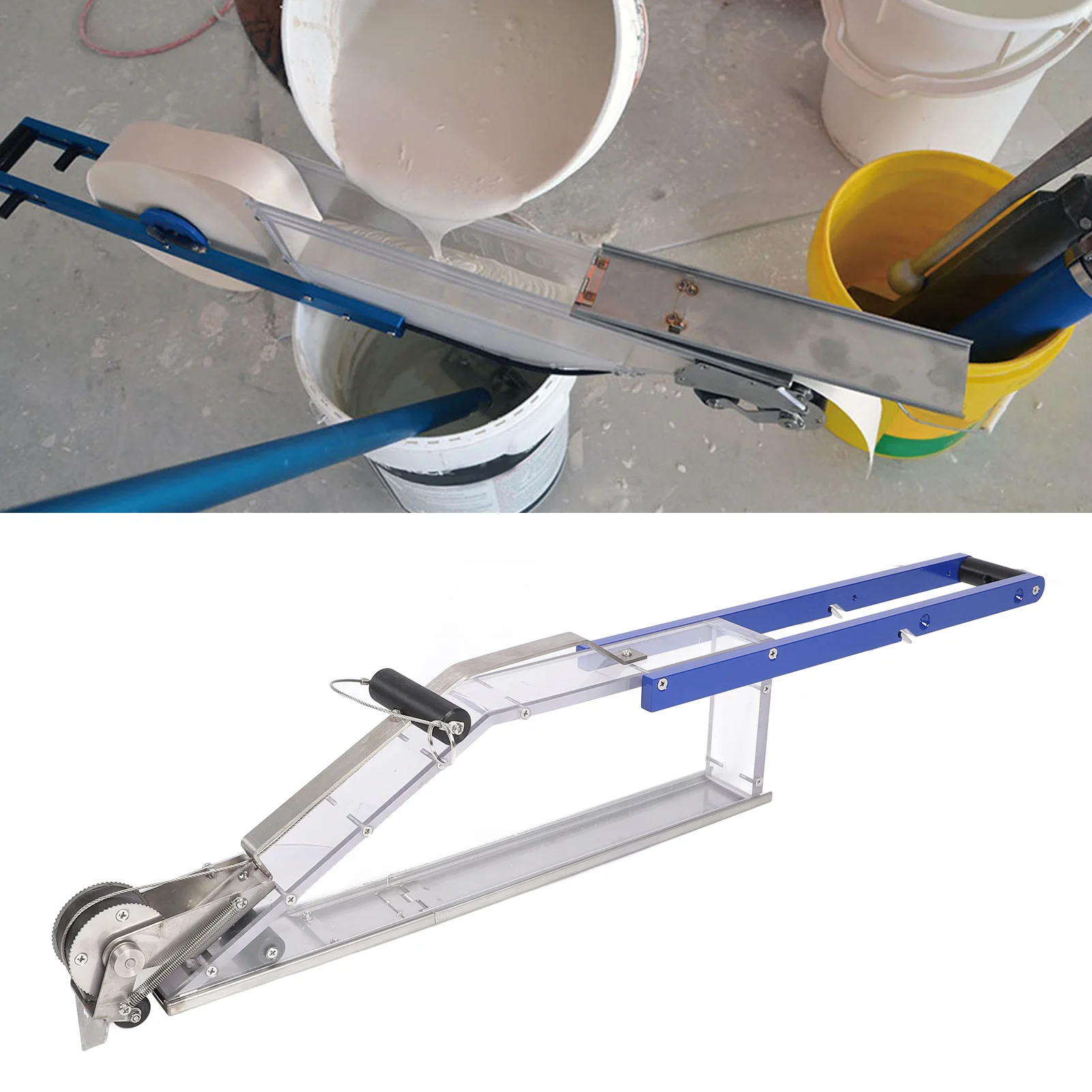 

Drywall Tape and Mud Dispenser Tool Flowing Adjustable Portable Drywall Taper Joint Compound Applicator Drywall Finishing Tool