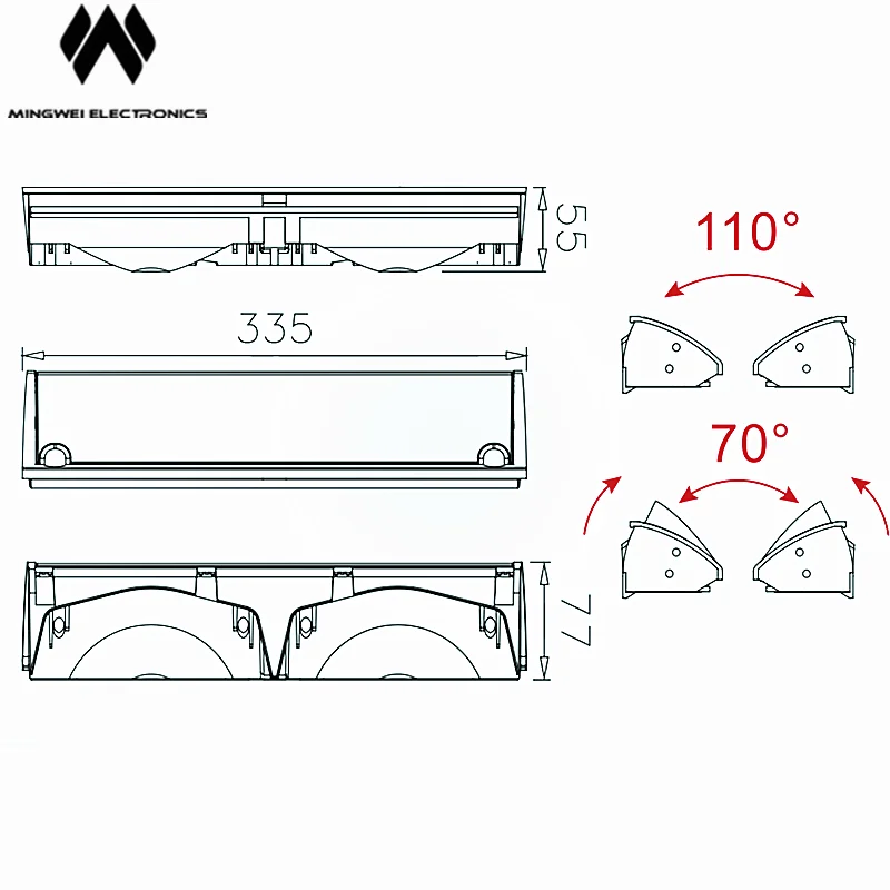 Image of K212 12-Zoll-Horn-Diffusorplatte für Line Array, Ersatzteil 335 x 77 x 55 mm, kompatibel mit MW Audio PRO Audio-Lautsprecher