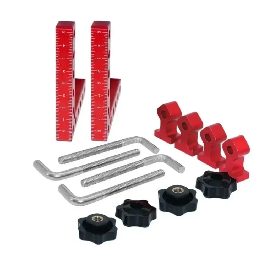 

3 Pcs 90 Degrees Metal Clamps Aluminum Alloy Fixed Positioning Clip Right Angle Manual Corner Clamping Tools Ruler Positioner