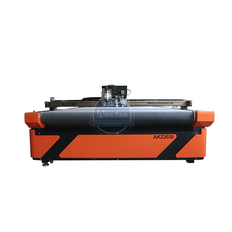 Material Auto feeding CNC vertical blade fabric cutting machine oscillating digital knife leather cloth cutting cnc 2030