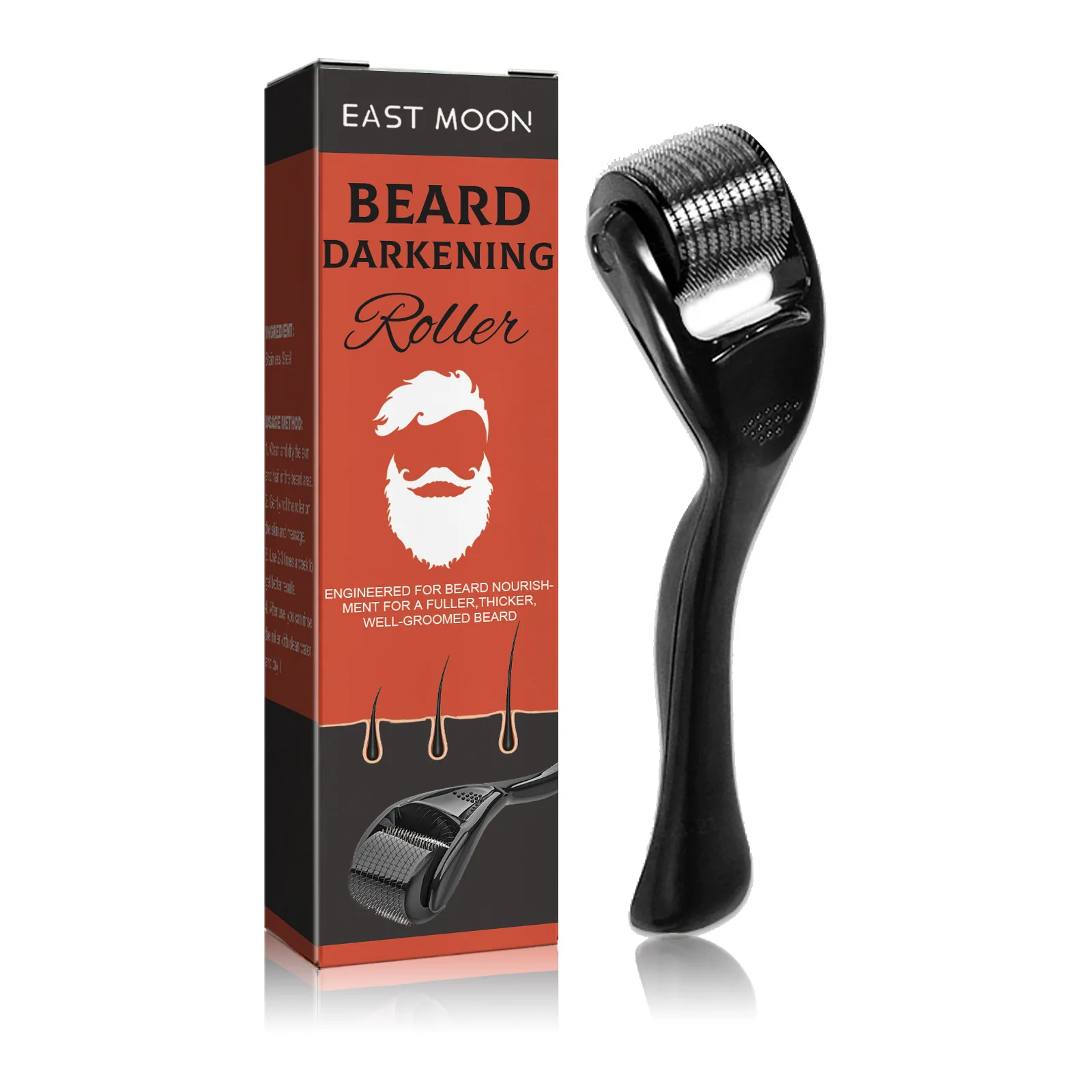 Eelhoe Beard Thick Roller Strong Fibrous Roots Moisten Soft and Bright Men Nourish Thick Growth Beard Comb