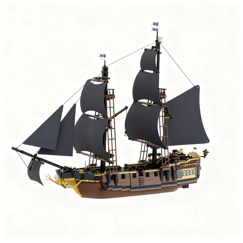 2491pcs MOC TRITON Pirates Model Building Blocks Christmas Gift Brick 3D Collection Education Display DIY Assemble Creative