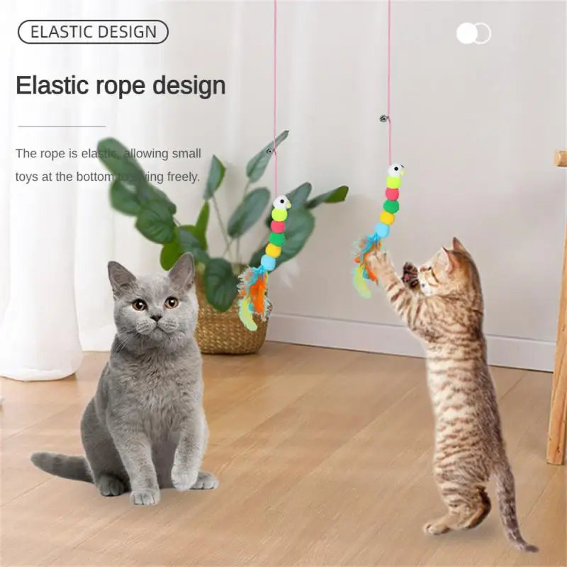 Interactive Toy Funny Self-hey Door Hanging For Kitten Playing Teaser Wand Toy Cat Supplies Interactive Cat Toy Swing Elastic