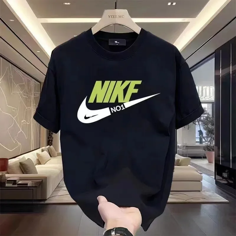 صيف جديد نمط إلكتروني طباعة قصيرة الأكمام تي شيرت الحليب الحرير جولة الرقبة سليم صالح سريعة الجافة الرياضة الأعلى العصرية تي شيرت للرجال #2