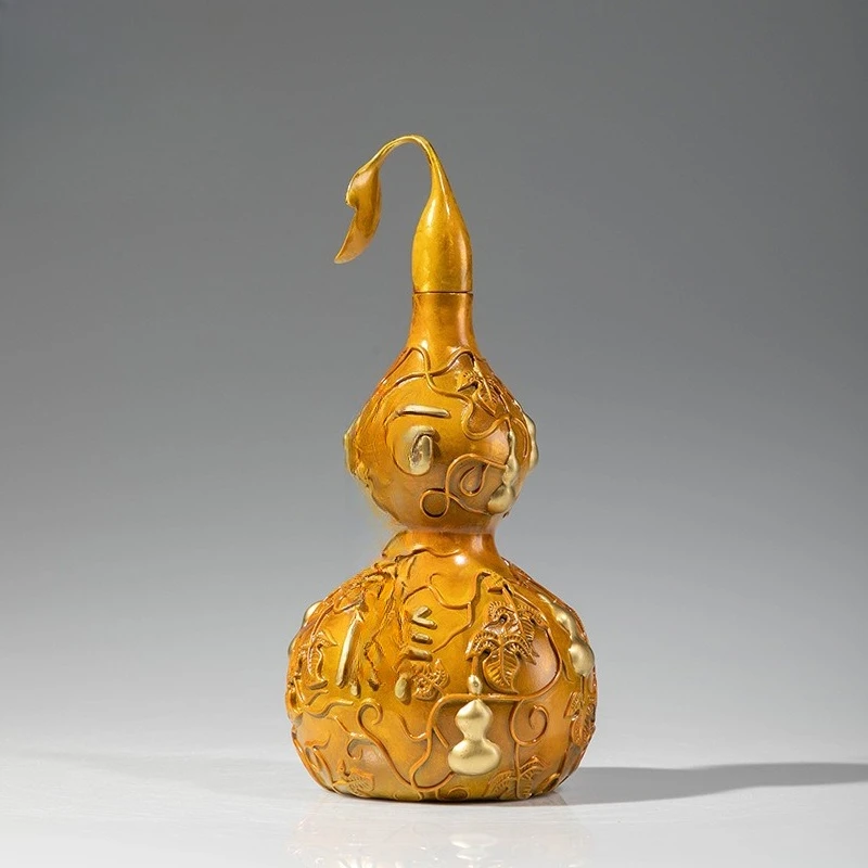 cotton copper gourd, a handicraft auspicious gourd color copper and copper ornament