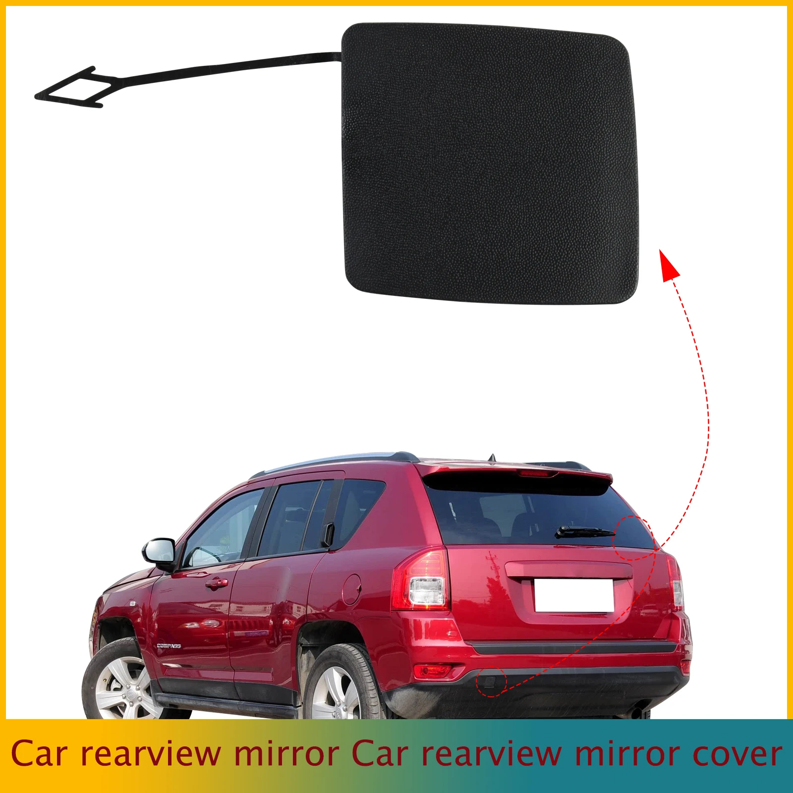 

For 2011 2012 2013 2014 2015 2016 2017 Jeep Compass 2.0L 2.4L Rear Bumper Tow Hook Cover Cap Eye 68109904AA