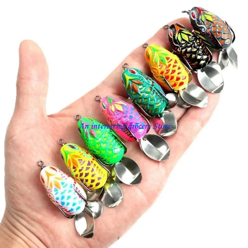 652D Doppel Propeller Bein Angeln Köder Bunte Swimbaits Große Füße Frösche Fisch Lockt Harte Künstliche Köder für Angeln – Detail 5