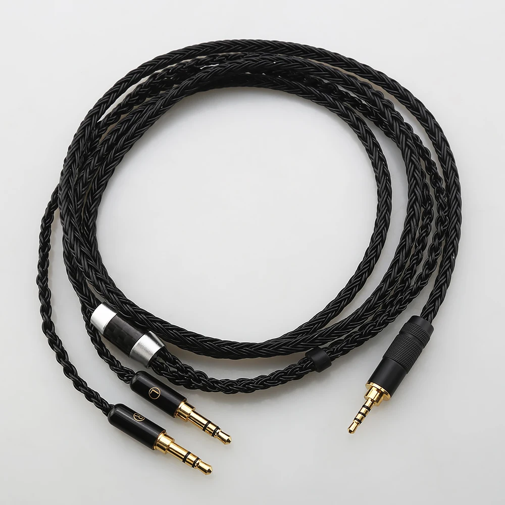 16 Core 7N OCC Dual 3.5mm Headphone Upgrade Cable 4.4mm Balanced Replacement Cord for Hifiman Sundara Ananda Arya HE400SE HE1000