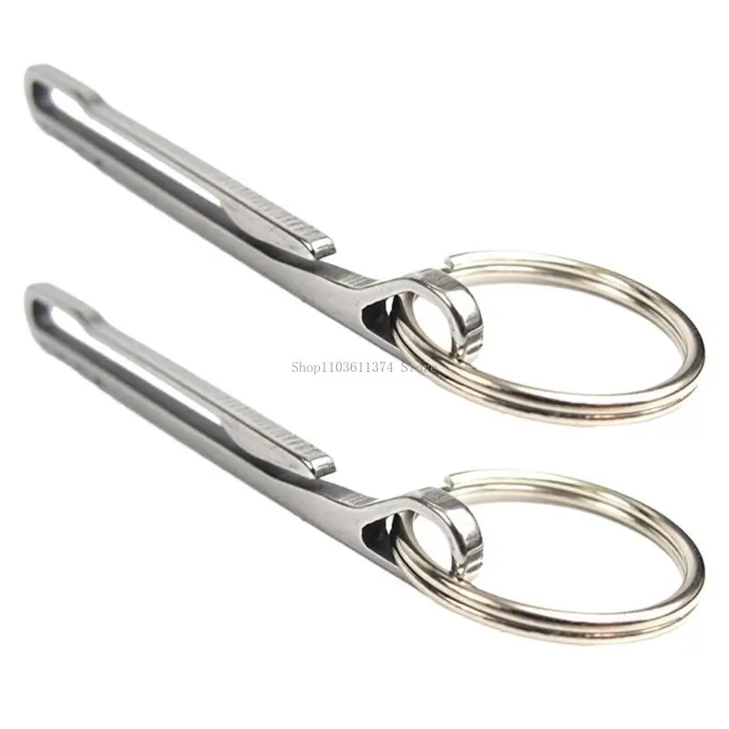 

2pcs Keychain Pocket Clip Keyring Carabiner Stainless Steel Hanging Buckle