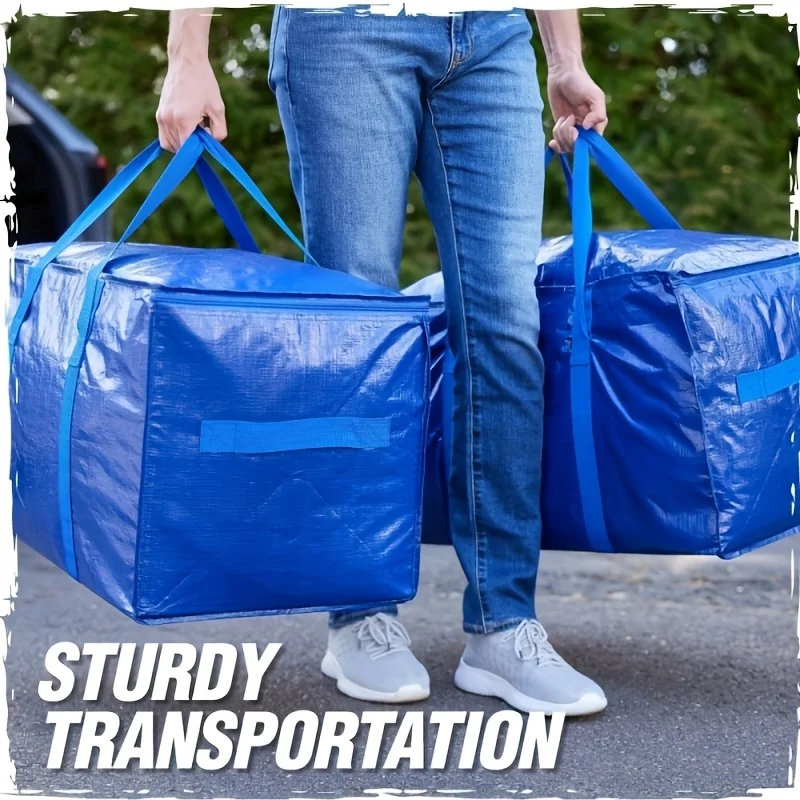 Heavy-Duty Oversized Travel Bag, 50-Pound Capacity, Durable, Waterproof, and Puncture-Resistant Winter Clothing Storage Bag, Ideal for Travel, with Sturdy Handles and Zippers