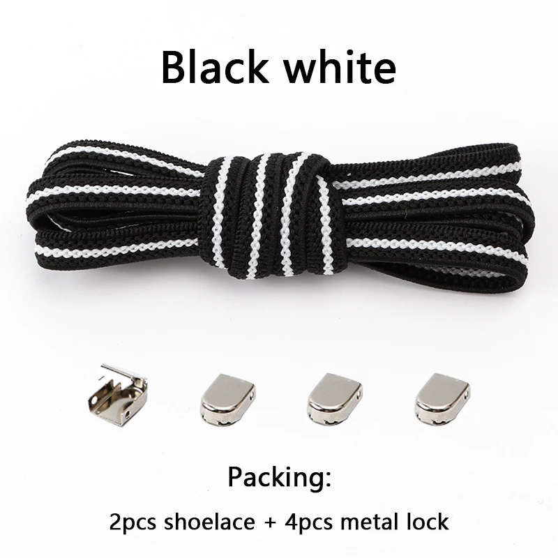 Elastische Schnürsenkel ohne Binden, Einheitsgröße, passend für alle Schuhe für Erwachsene und Kinder, Schnürsenkel für Turnschuhe, Schnürsenkel ohne Schnürsenkel, flache, erweiterte Schnürsenkel