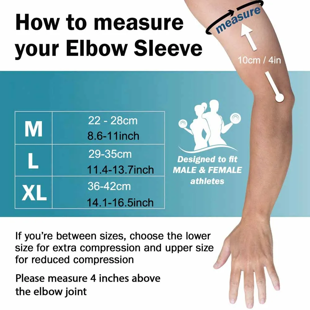 GLOOF Elbow Brace Compression Support Sleeve- -Tennis Elbow Brace and Golfers Elbow Treatment Reduce Elbow Pain