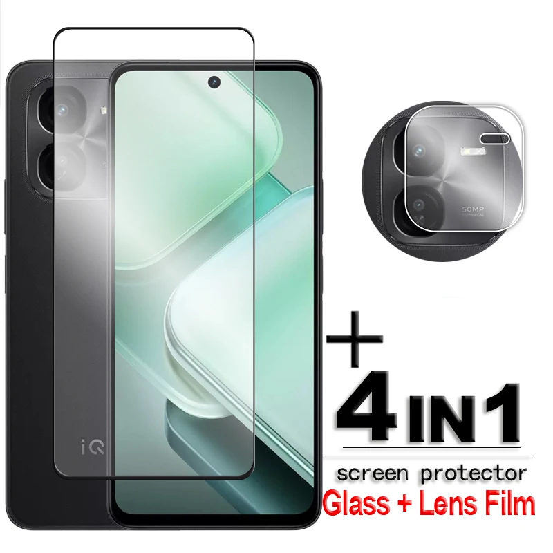 

For iQOO Z9x Glass For Vivo iQOO Z9x Tempered Glass 2.5D Full Cover Glue HD Screen Protector For iQOO Z9x Lens Film 6.72 inch